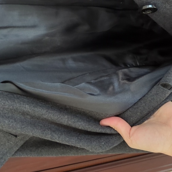 Kenneth Cole Reaction Dark Gray Wool Blend Winter Coat Size 14 - Picture 7 of 8